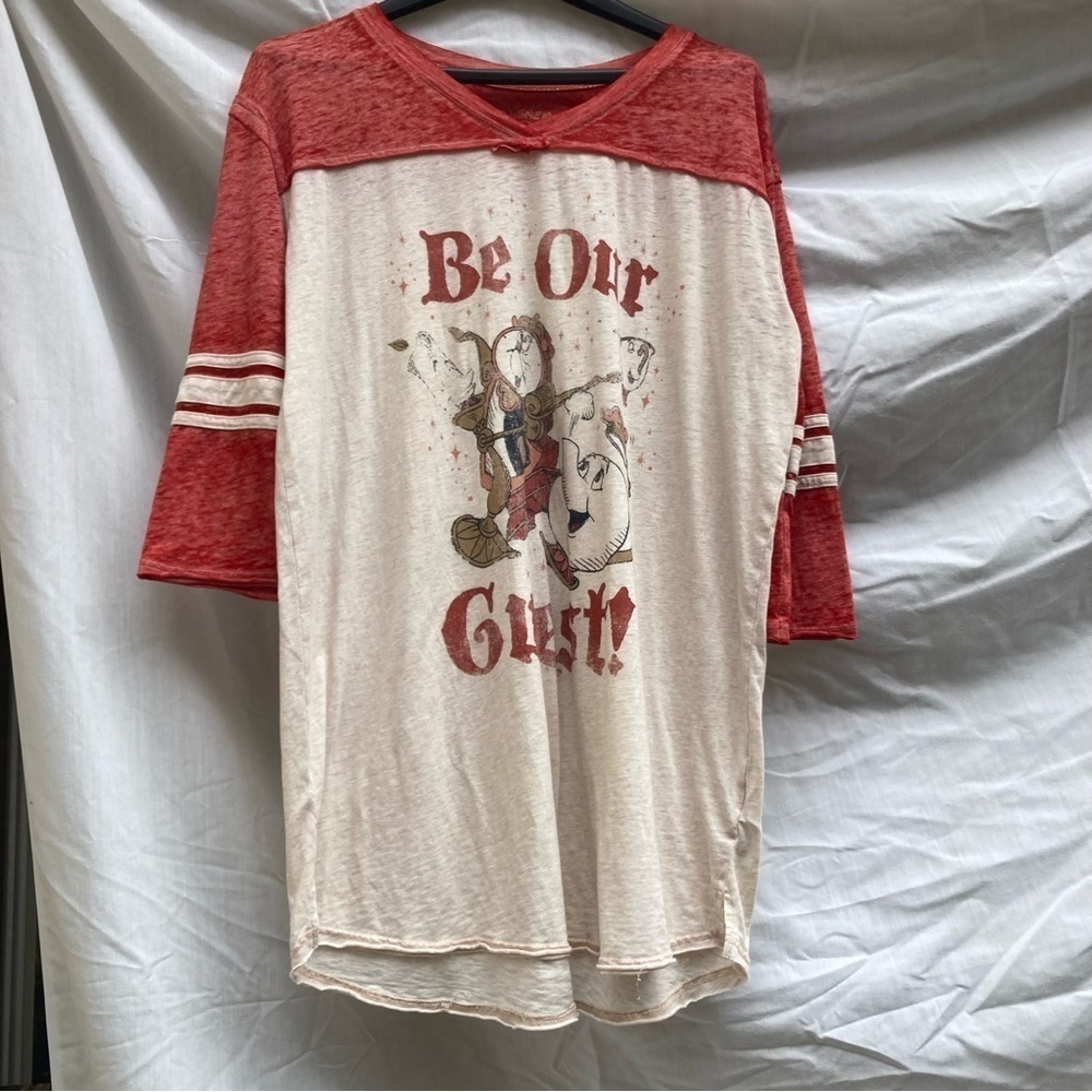 Disney Be Our Guest Beauty and the Beast sleepwear top, size large (11/13)